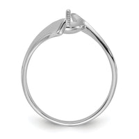 14k White Gold Polished Pearl Ring Mounting-Y1858