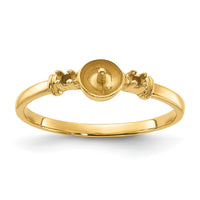 14k Polished Diamond & Pearl Ring Mounting-Y1859