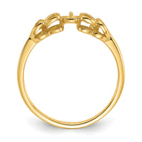 14k Polished Pearl Ring Mounting-Y1869