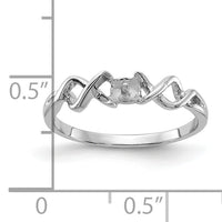 14k White Gold Polished Pearl Twisted Ring Mounting-Y1872