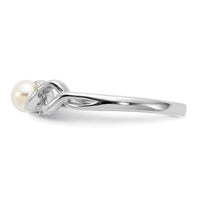 14k White Gold 4mm FW Cultured Pearl ring-Y1872PL