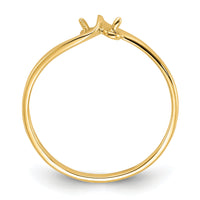 14k Polished Pearl Ring Mounting-Y1873