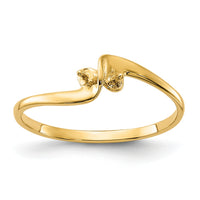 14k Polished Pearl Ring Mounting-Y1873