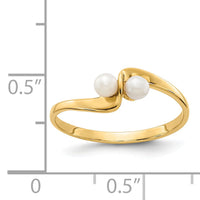 14k 3mm FW Cultured Pearl ring-Y1873PL