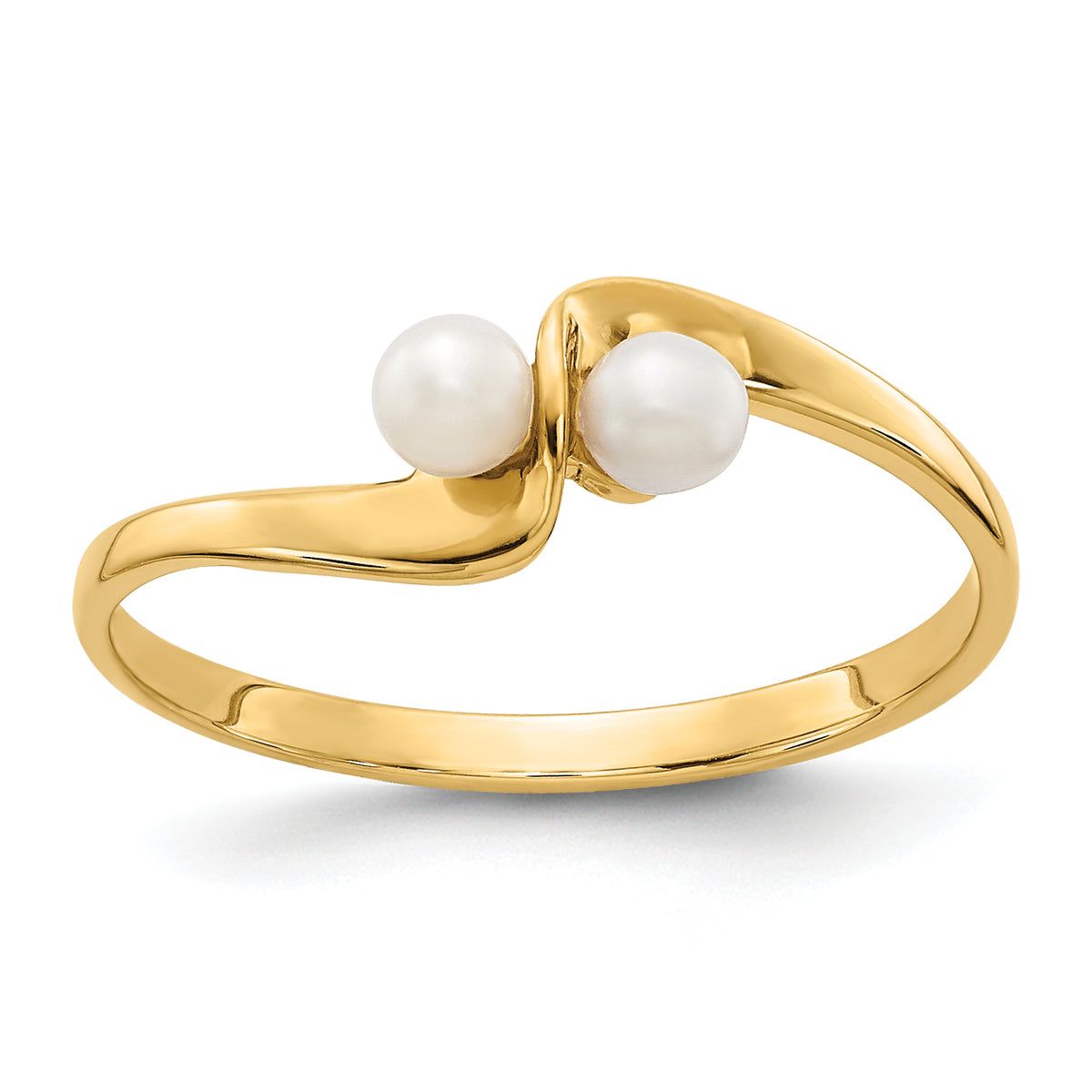 14k 3mm FW Cultured Pearl ring-Y1873PL