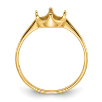 14k Polished Pearl Ring Mounting-Y1926