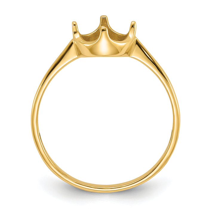 14k Polished Pearl Ring Mounting-Y1926