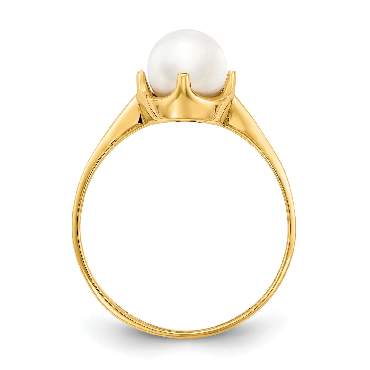 14k 6.5mm FW Cultured Pearl ring-Y1926PL