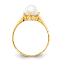 14k 6.5mm FW Cultured Pearl ring-Y1926PL