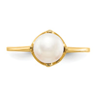 14k 6.5mm FW Cultured Pearl ring-Y1926PL