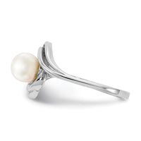 14k White Gold 5.5mm FW Cultured Pearl Ring-Y1967PL
