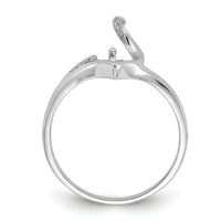 14k White Gold Polished Pearl Ring Mounting-Y1990