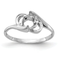14k White Gold Polished Pearl Ring Mounting-Y2007