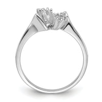 14k White Gold Polished Diamond & Pearl Ring Mounting-Y2015