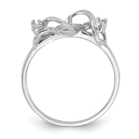 14k White Gold Polished Diamond & Pearl Ring Mounting-Y2017