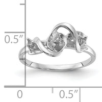 14k White Gold Polished Diamond & Pearl Ring Mounting-Y2017