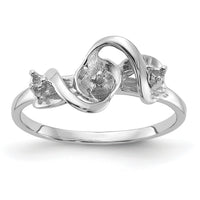 14k White Gold Polished Diamond & Pearl Ring Mounting-Y2017