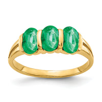 14k 6x4mm Oval Emerald ring-Y2034E