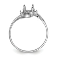 14k White Gold Diamond & Gemstone Ring Mounting-Y2149