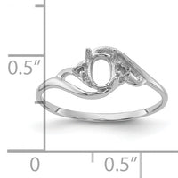14k White Gold Diamond & Gemstone Ring Mounting-Y2149