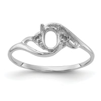 14k White Gold Diamond & Gemstone Ring Mounting-Y2149