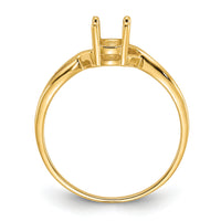 14k Polished 7x5 Oval Gemstone Ring Mounting-Y2197