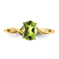 14k Peridot ring-Y2197PE