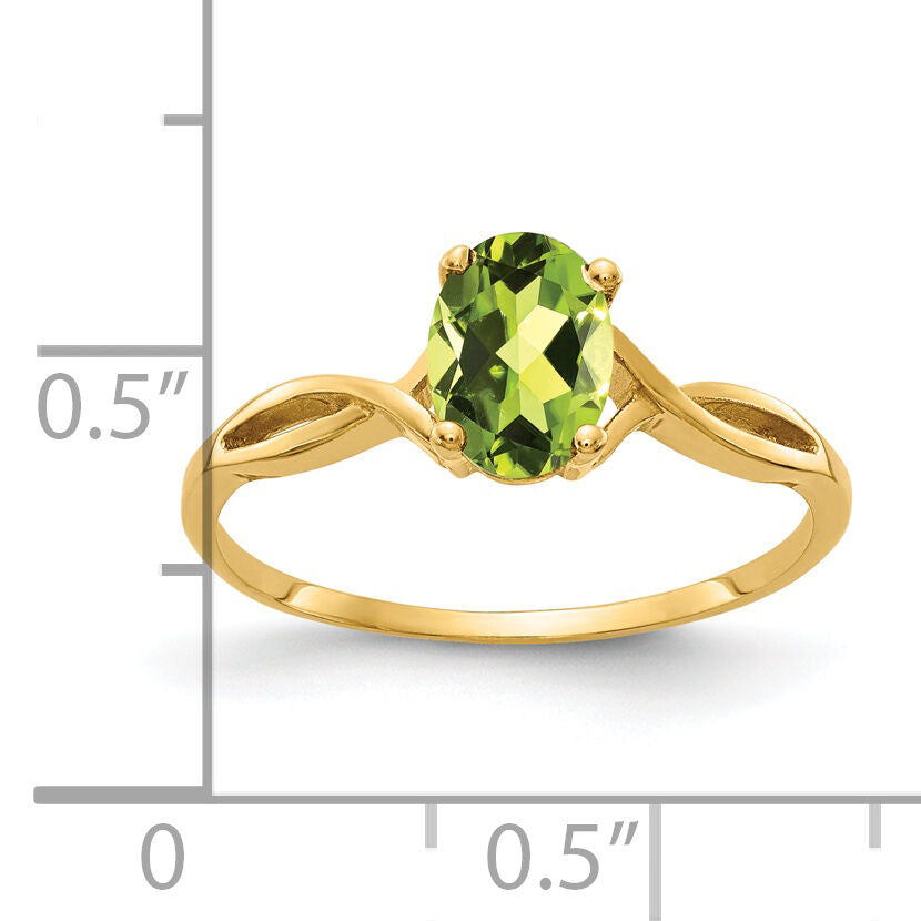 14k Peridot ring-Y2197PE