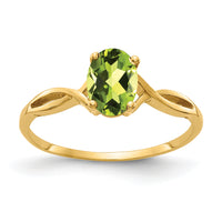 14k Peridot ring-Y2197PE
