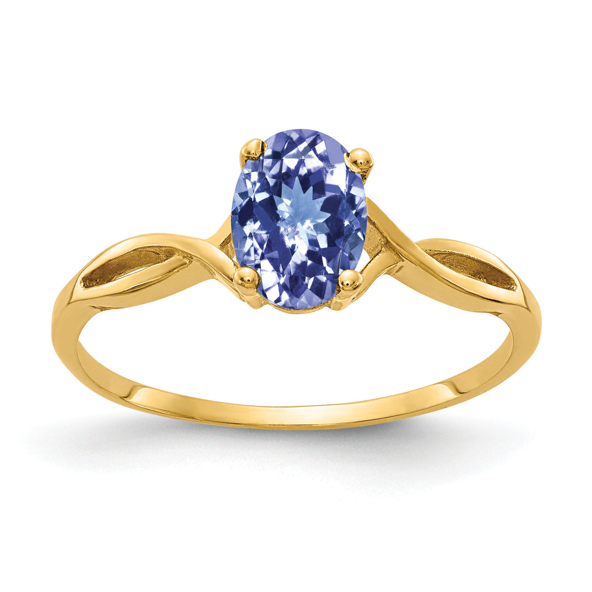 14k 7x5mm Oval Tanzanite ring-Y2197T
