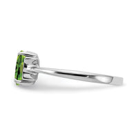 14k White Gold 7x5mm Oval Peridot ring-Y2220PE
