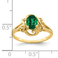 14k 7x5mm Oval Mount St. Helens ring-Y2227MS