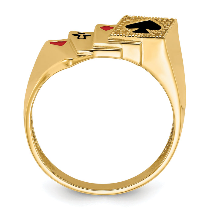 14k Poker Ring Mounting-Y2717