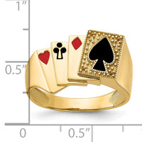 14k Poker Ring Mounting-Y2717