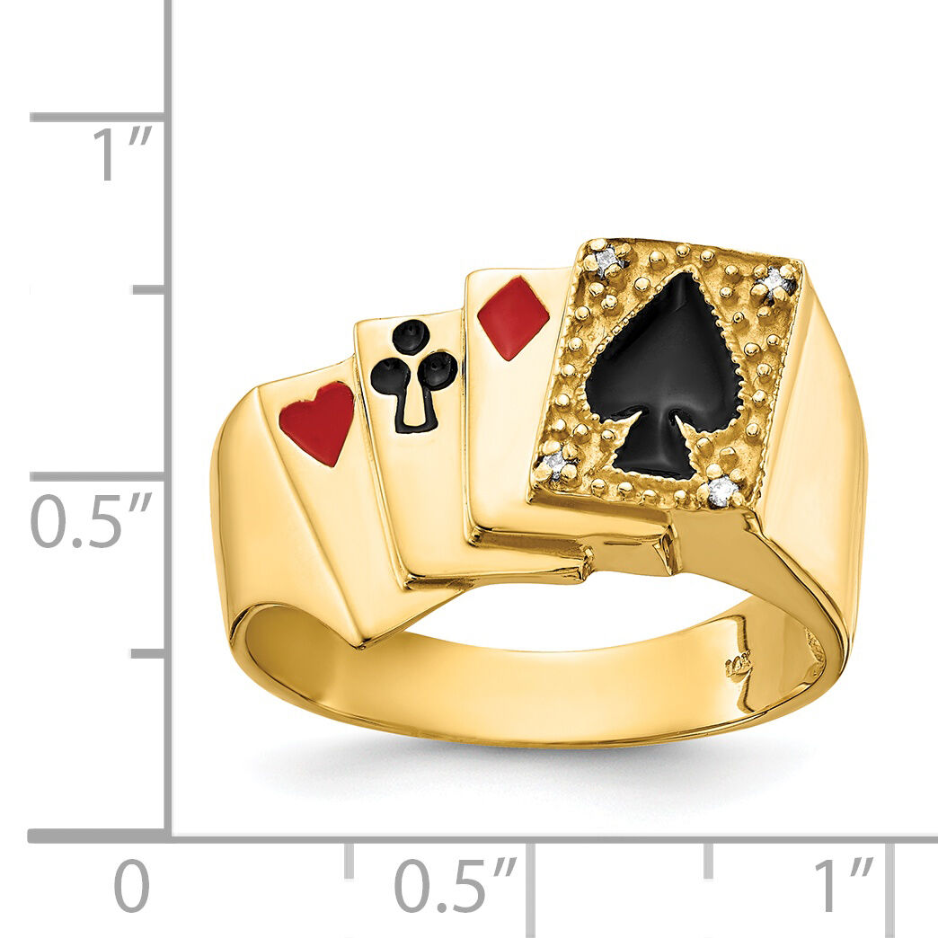 14k AA Diamond men's ring-Y2717AA