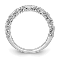 14k White Gold 3mm Filigree Wedding Band-Y3669