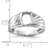 14k White Gold Mens Diamond and Onyx Ring Mounting-Y3986