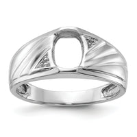14k White Gold Mens Diamond and Onyx Ring Mounting-Y3986