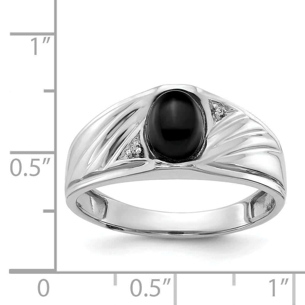14k White Gold AA Diamond Men's Ring-Y3986AA