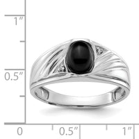 14k White Gold AA Diamond Men's Ring-Y3986AA