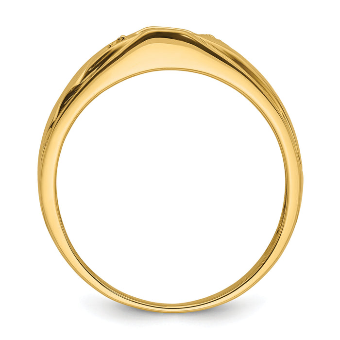 14k Mens Diamond and Onyx Ring Mounting-Y3987