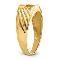 14k Mens Diamond and Onyx Ring Mounting-Y3987