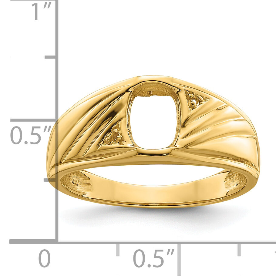 14k Mens Diamond and Onyx Ring Mounting-Y3987
