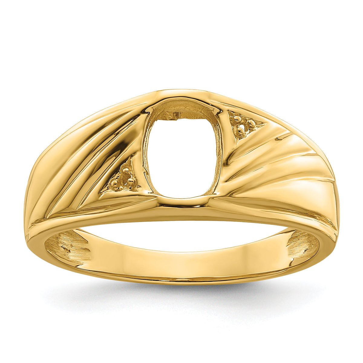 14k Mens Diamond and Onyx Ring Mounting-Y3987