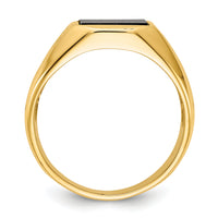 14k yellow men's onyx ring mounting-Y4015