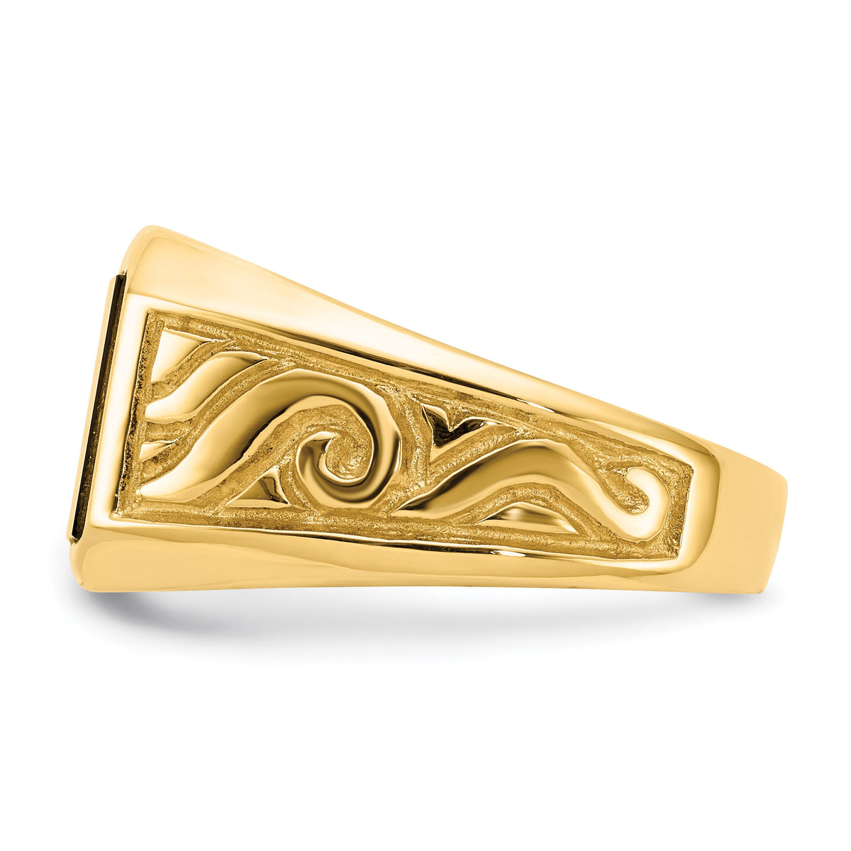 14k yellow men's onyx ring mounting-Y4015