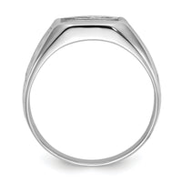 14k white men's onyx ring mounting-Y4016