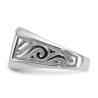 14k white men's onyx ring mounting-Y4016