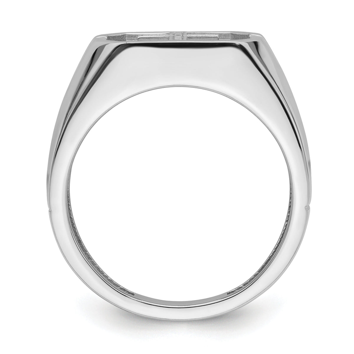 14k White Gold Mens Cross Ring Mounting-Y4026