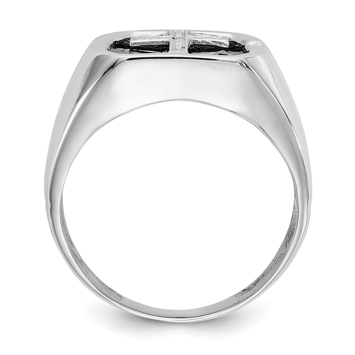 14k White Gold AA Diamond men's ring-Y4026AA